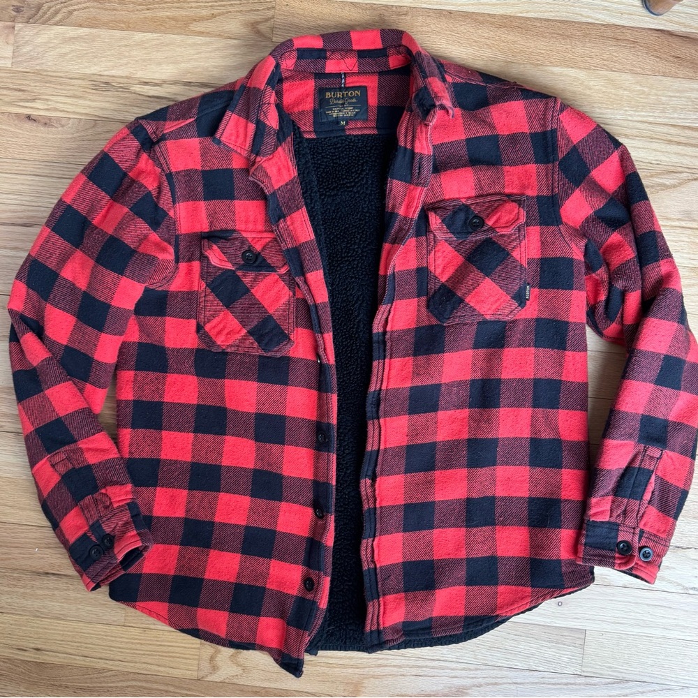 Burton Red and Black Plaid Jacket